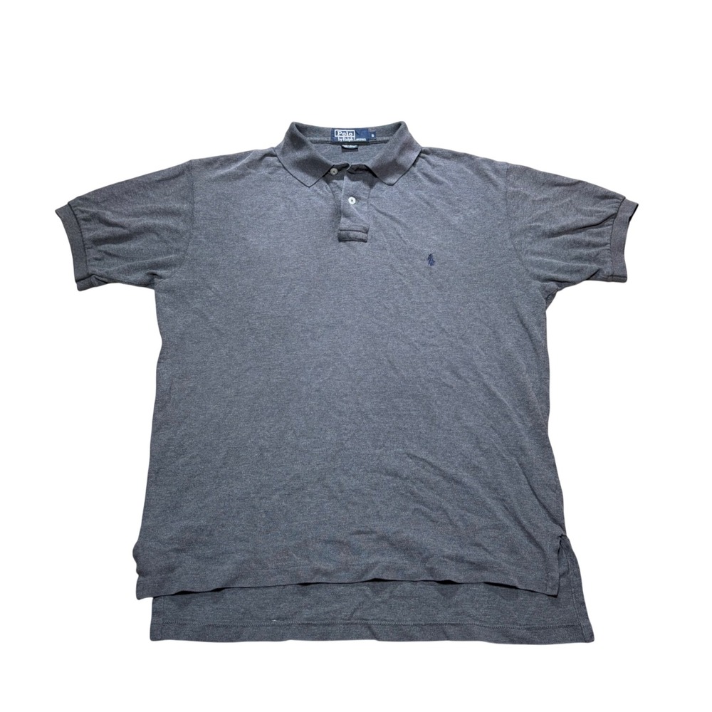 Polo Ralph Lauren Mens Short Sleeve Pique Polo Shirt Gray Size S